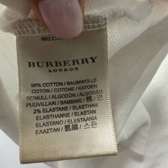 Burberry White Polo Shirt size S - Picture 6 of 9